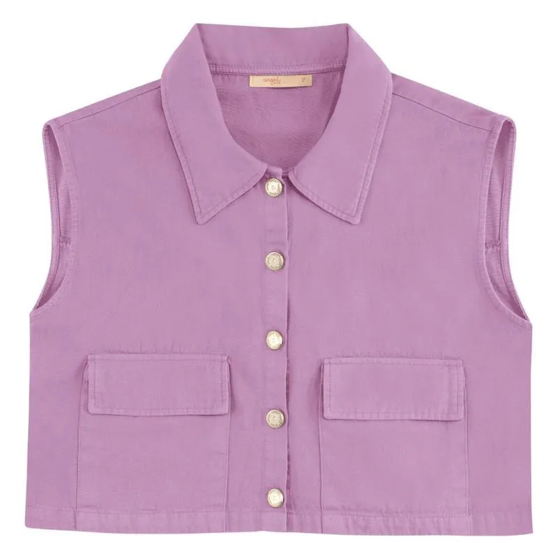 Blusa Cropped Sarja - Angel