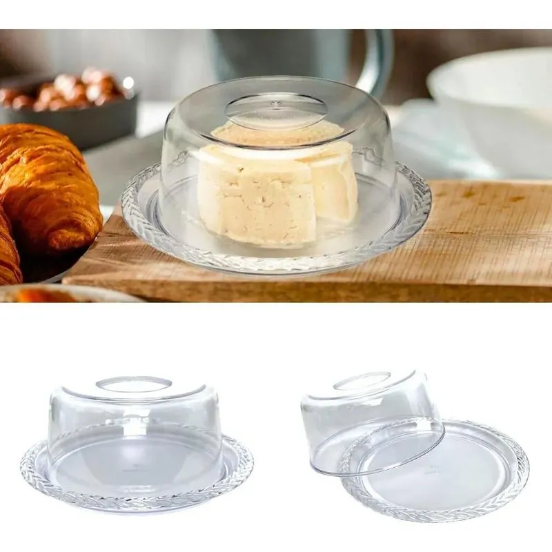 Porta Queijo Com Tampa Acrílico - Queijeira Cozinha Cor Tran