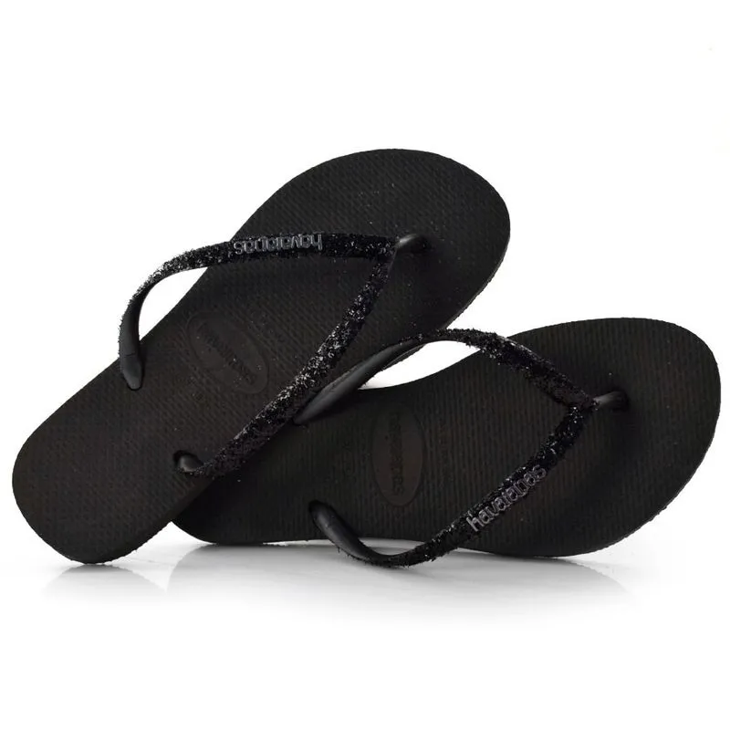 Chinelo Havaianas Slim Glitter II Preto 4146975 AD 33/34
