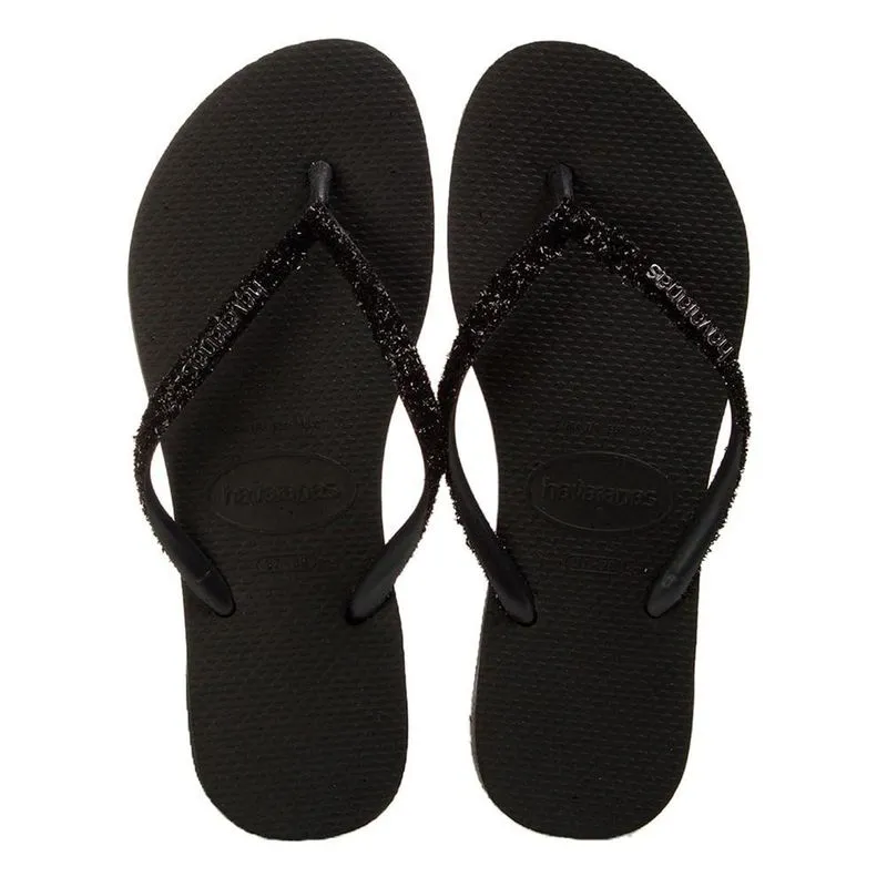 Sandálias Havaianas Slim Glitter II Preto/Cinza Dark 41/42