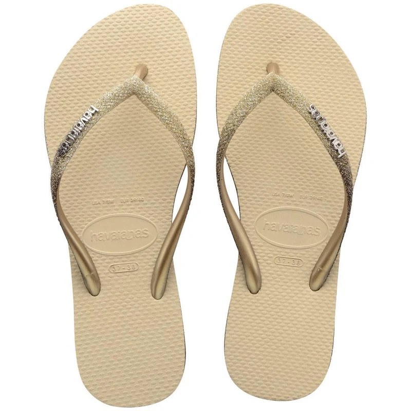 Chinelo Havaianas Slim Sparkle Areia / 41/42