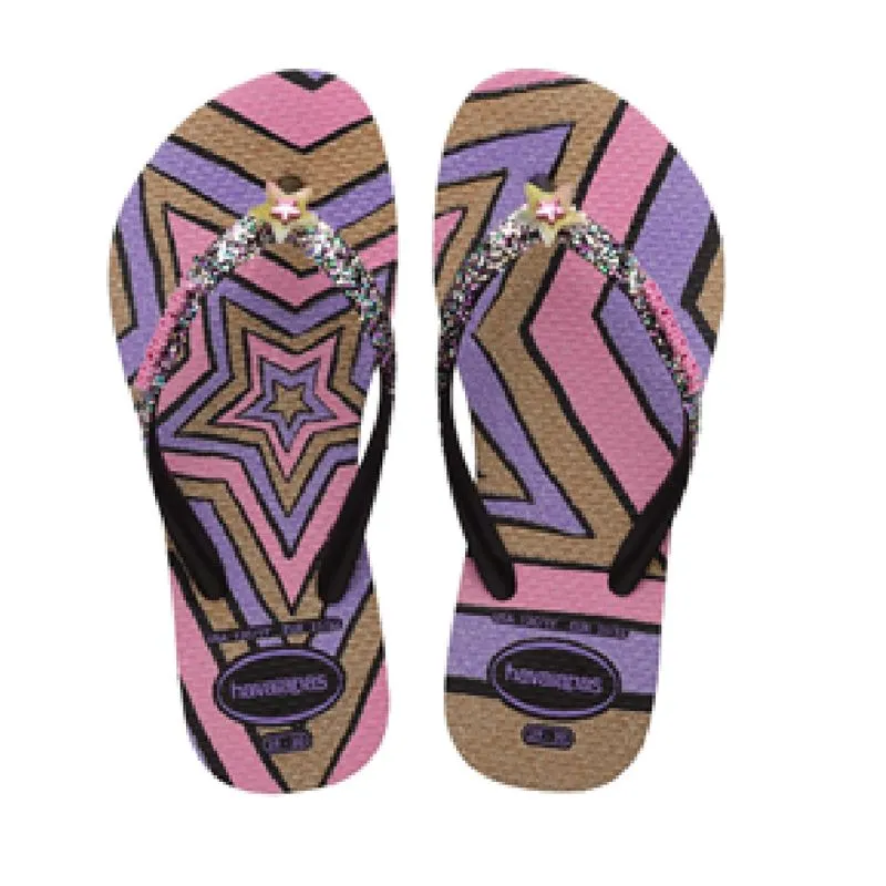 Sandálias Havaianas Kids Slim Glitter Ii Tamanho 37/38