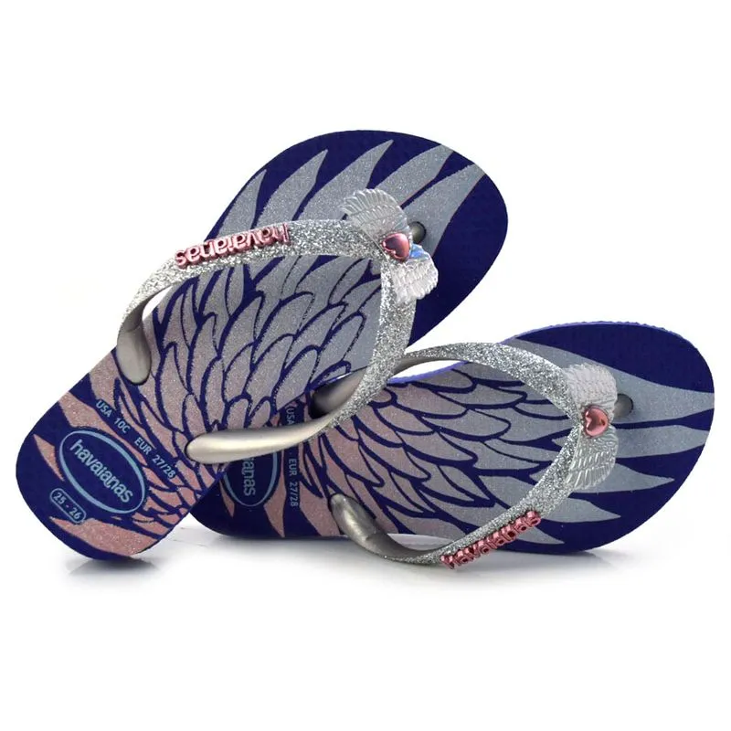 Chinelo Havaianas Infantil Slim Glitter Azul 4146976 31/32