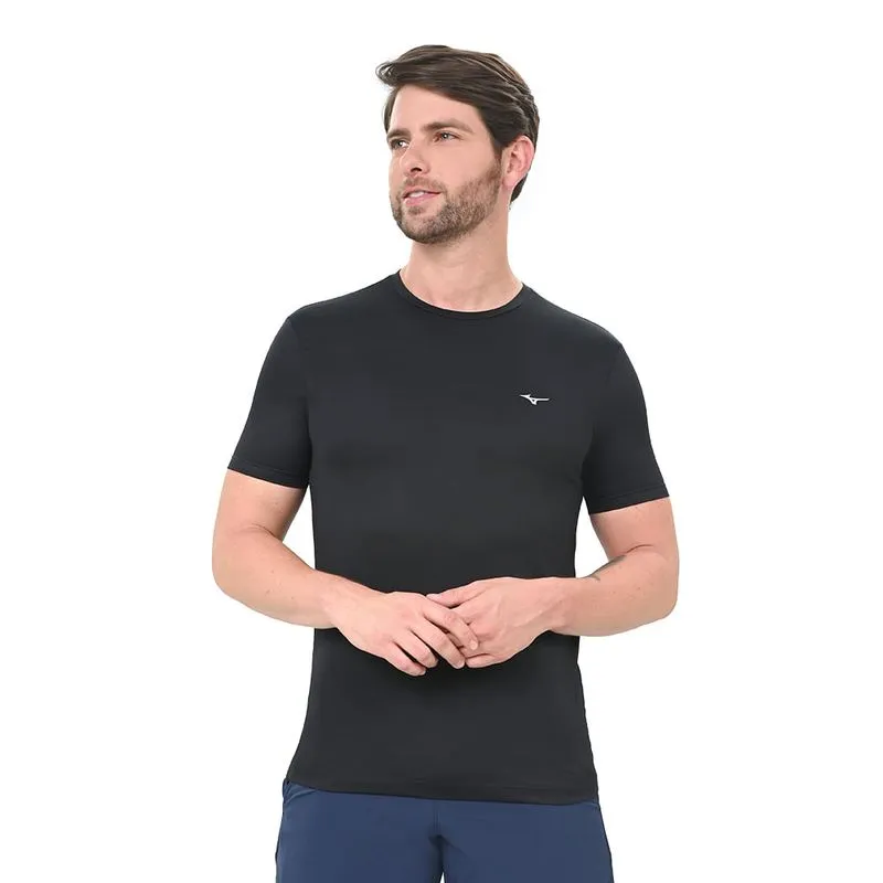 Camiseta de Corrida Manga Longa Masculina Mizuno Nirvana P / Preto