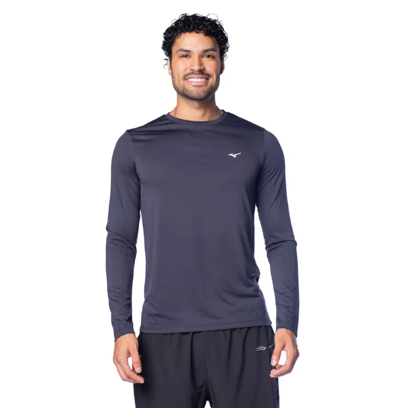 Camiseta Masculina Mizuno Nirvana Manga Longa Azul - G