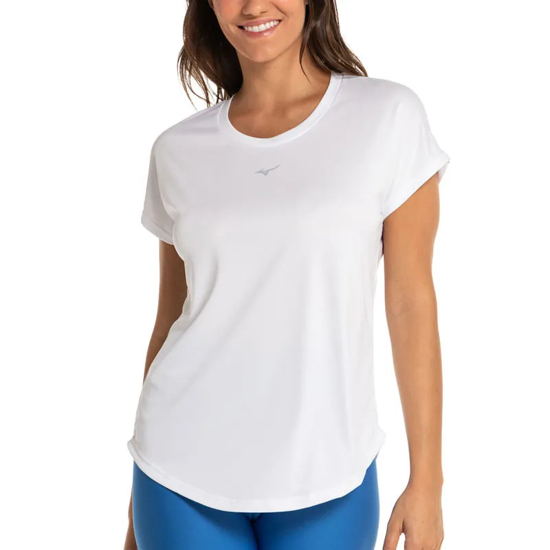 Camiseta de Corrida Feminina Mizuno Spark NEW G / Branco