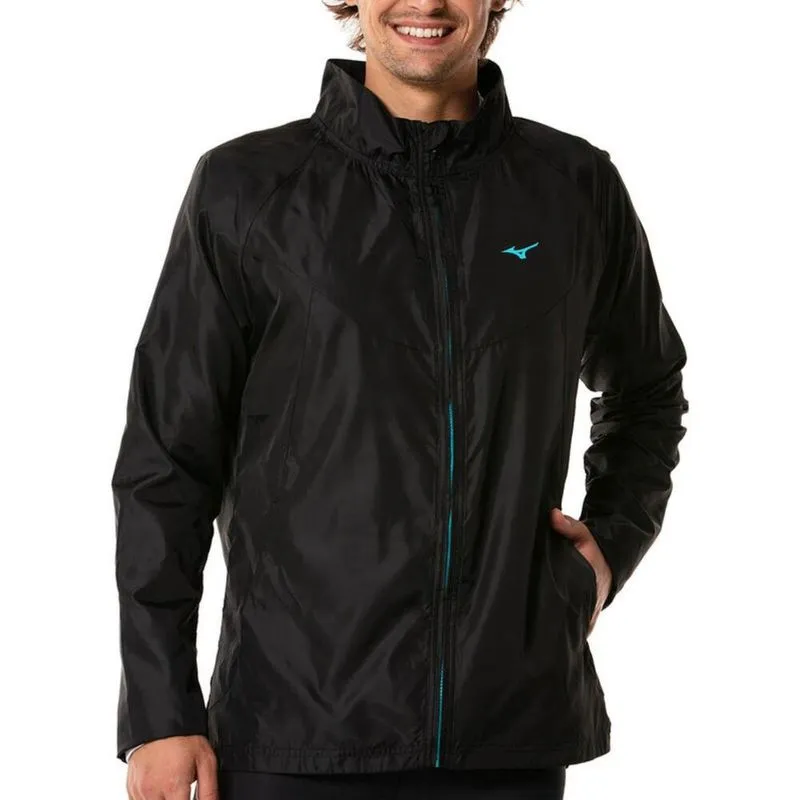 Jaqueta Masculina de corrida Focus, preto-turquesa, GG
