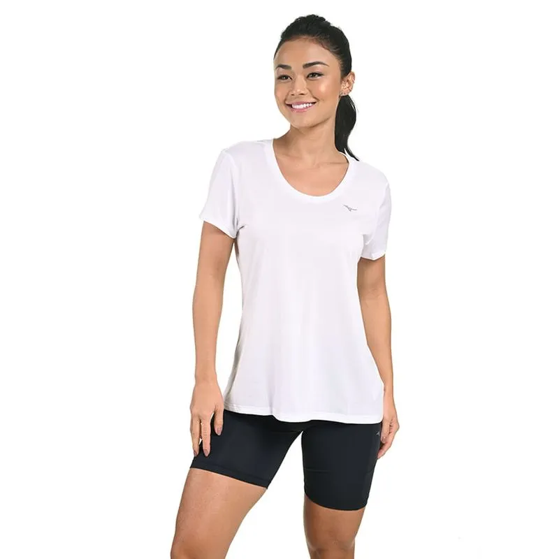 Camiseta de Corrida Feminina Mizuno Nirvana F P / Branco