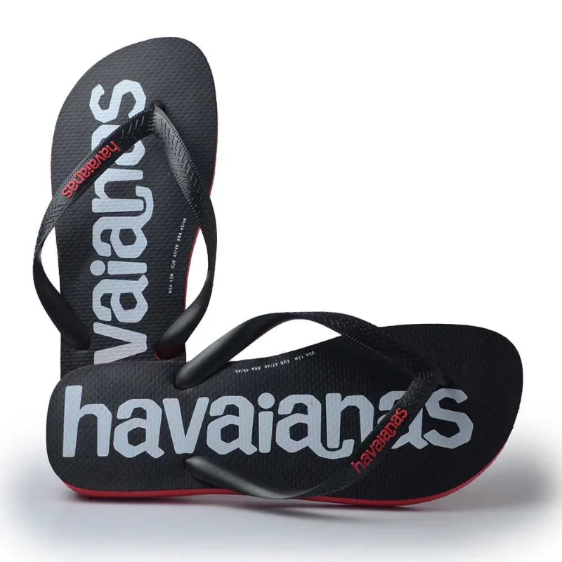 Chinelo Havaianas Masculino TOP LOGOMANIA2 24/25 2090 VERMELHO RUBI 45/46 - Havaianas