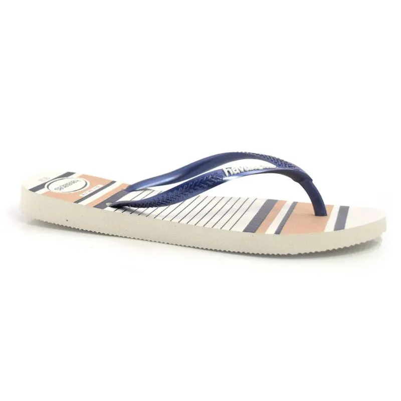Chinelo Havaianas Slim Nautical Branco 4137125 37/38