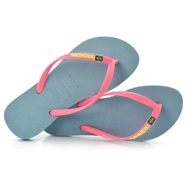 Chinelo Havaianas Feminino Slim Brasil Azul 39/40