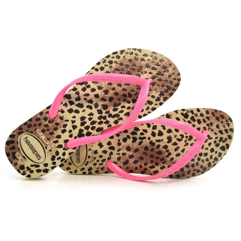 Chinelo Havaianas Slim Animals Rosa 4103352 39/40