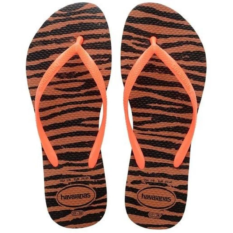 Sandália Havaianas Slim Animals Ferrugem/Laranja 41/42