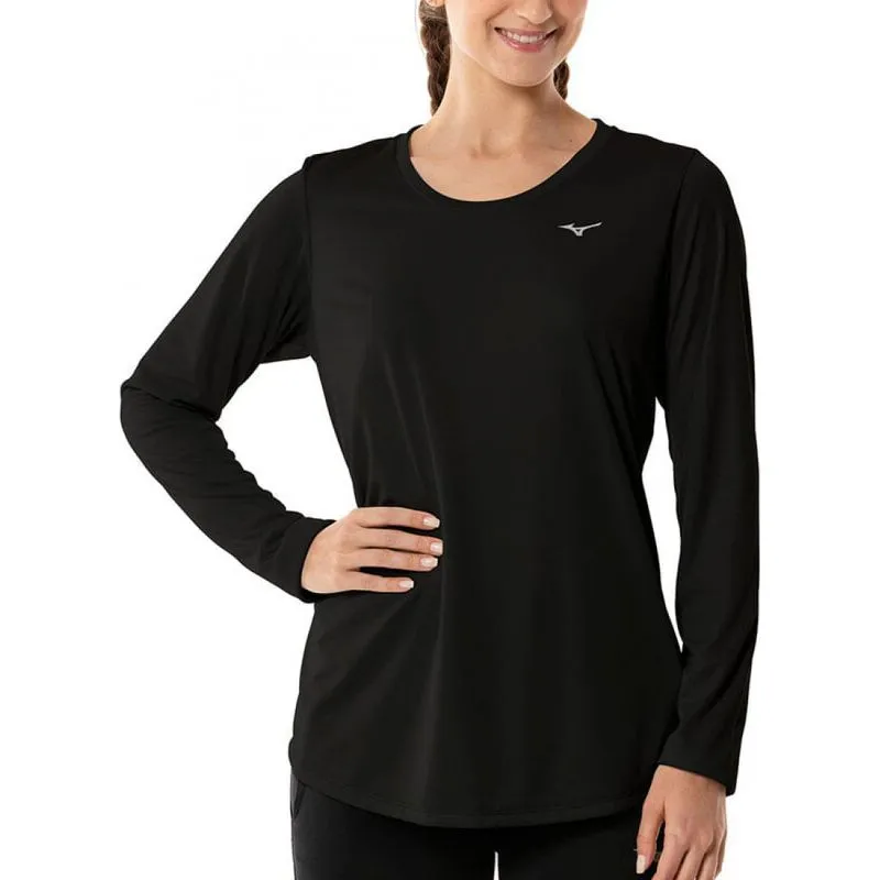 Camiseta de Treino Manga Longa Feminina Mizuno Energy GG / Preto