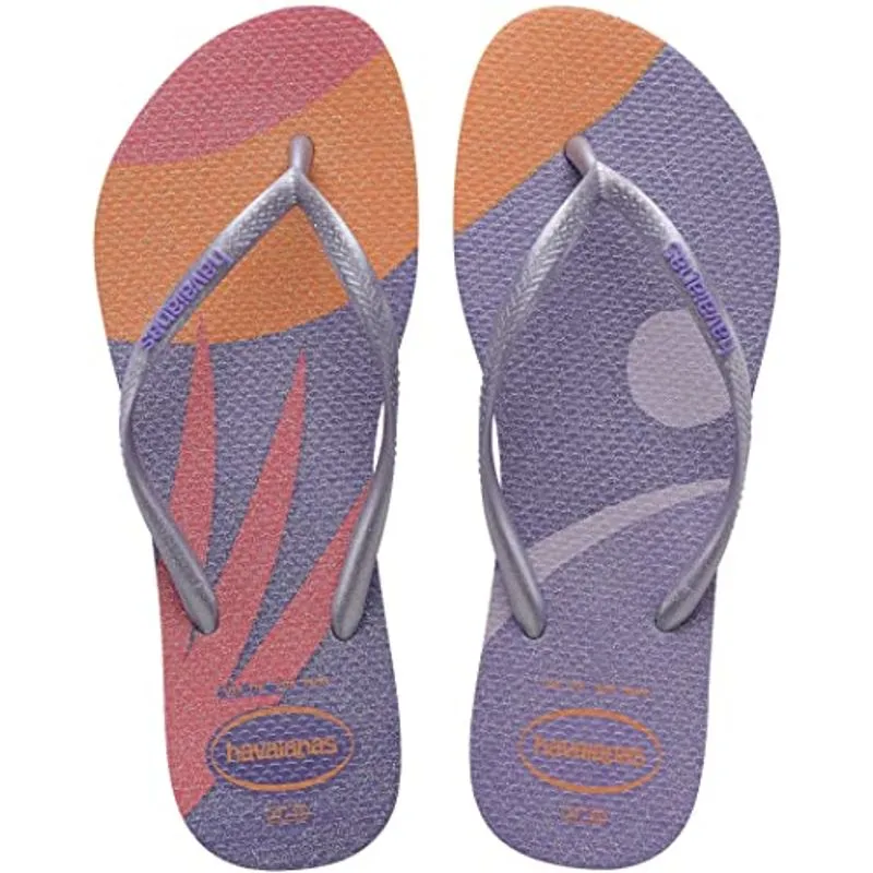 Sandálias Havaianas Slim Palette Glow Lilas Calmo 31/32 Sand?lias Havaianas Slim Palette Glow Lilas Calmo 31/32