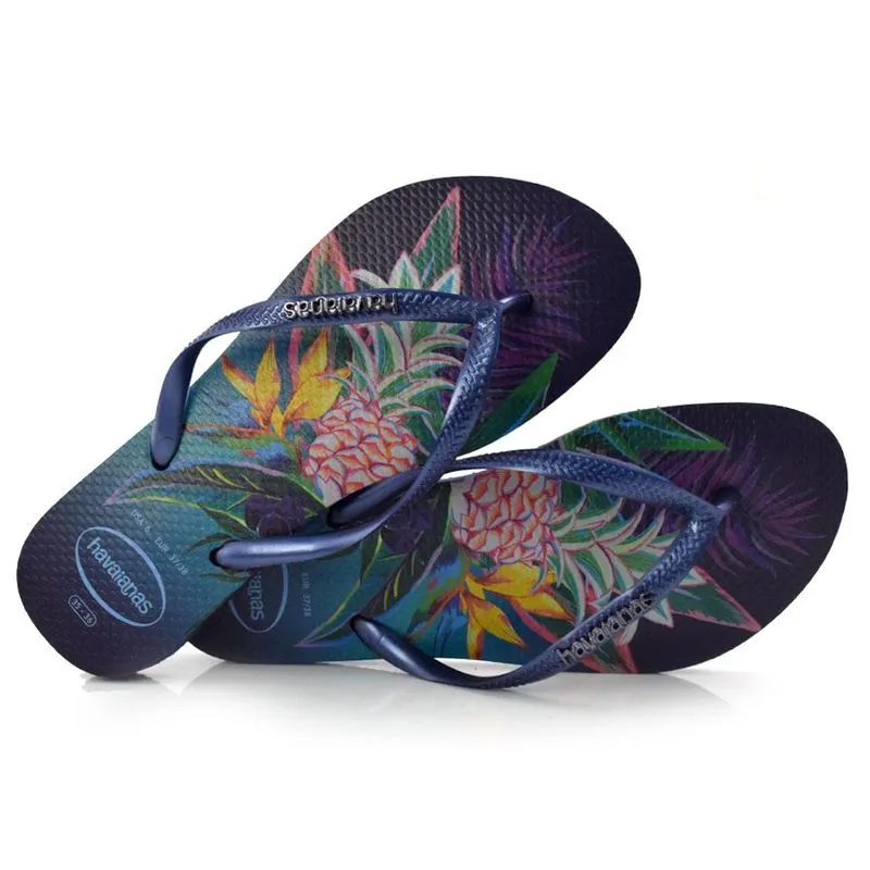 Chinelo Havaianas Slim Tropical Azul 4122111 35/36
