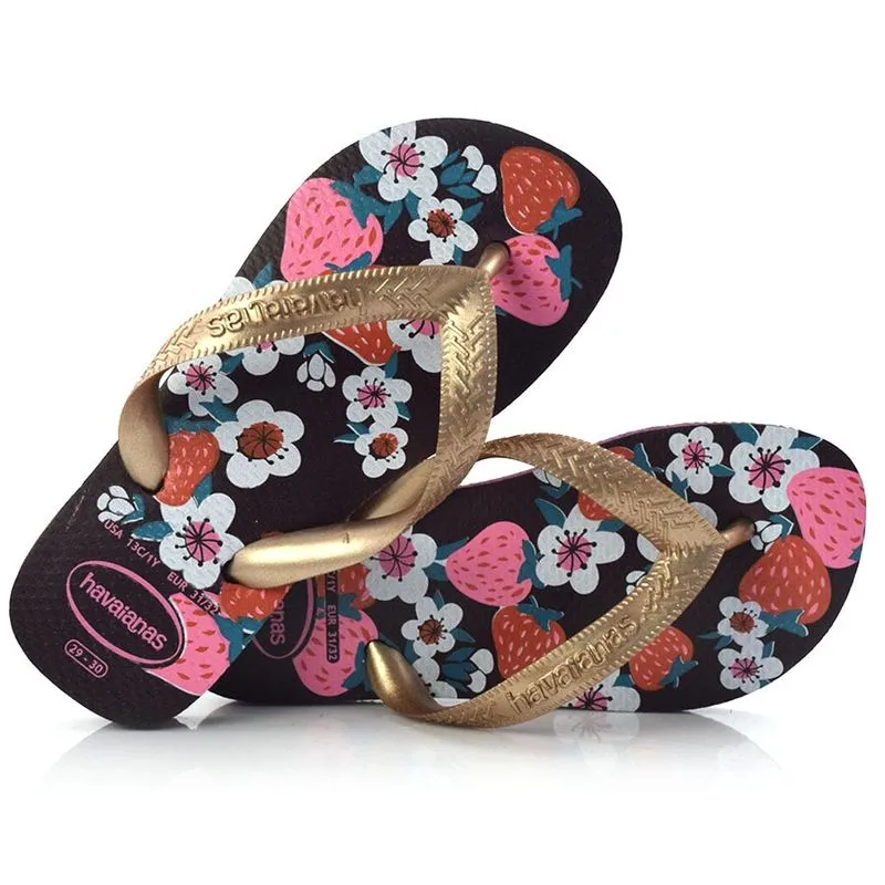 Chinelo Infantil Havaianas Flores Roxo 4000052 29/30
