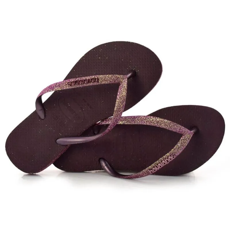 Chinelo Havaianas Feminino Slim Sparkle Roxo 4146078 33/34