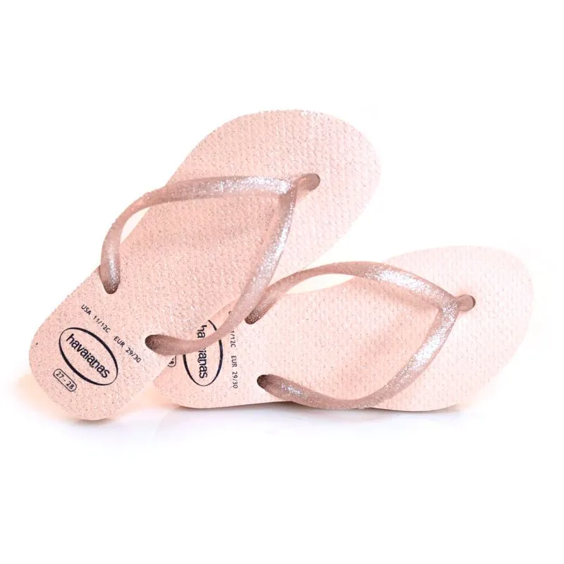 Chinelo Havaianas Kids Slim Gloss Rosa 4145617 31/32