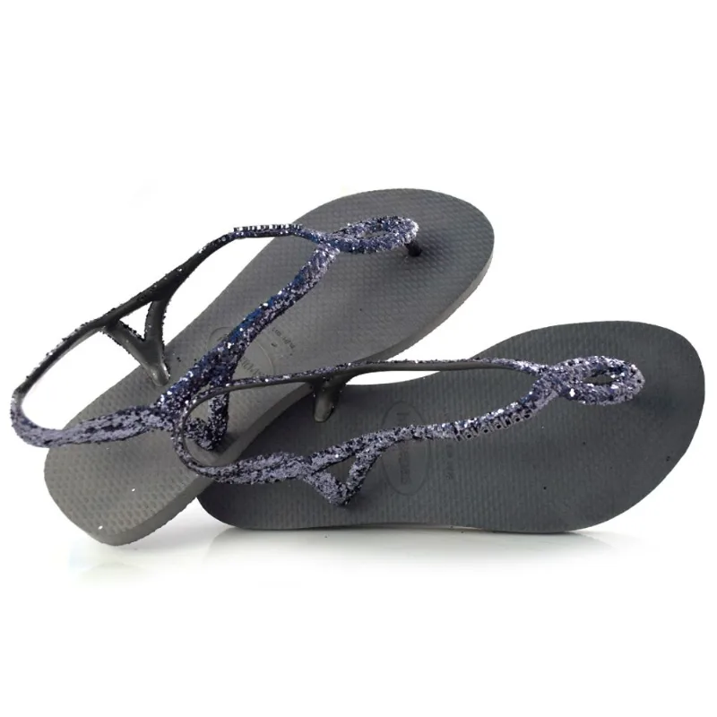 Sandália Rasteira Havaianas Luna Premium II Cinza 4147009 33/34 - Havaianas