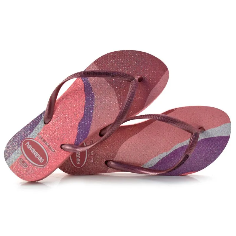 Chinelo Havaianas Slim Palette Gloss Rosa 4145766 39/40