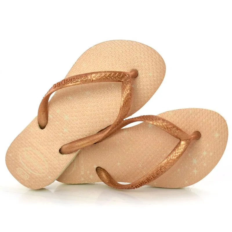 Chinelo Havaianas Kids Slim Gloss Creme 4145617 27/28