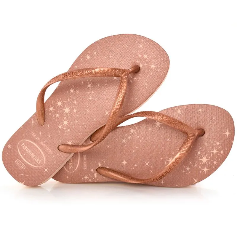 Chinelo Havaianas Kids Slim Gloss Rosa 4145617 31/32