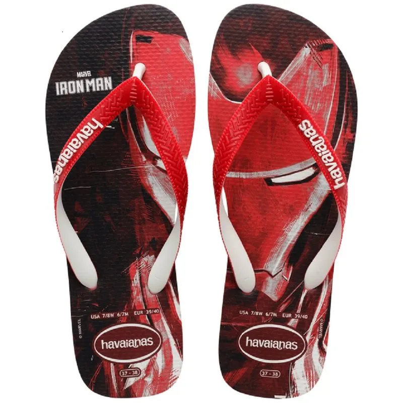 Sandálias Havaianas Top Marvel Series Vermelho Apache Branco 35/36