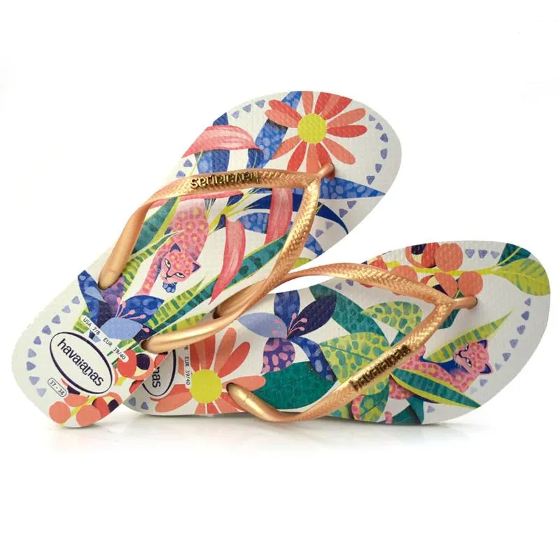 Chinelo Havaianas Slim Tropical Branco 4122111 35/36