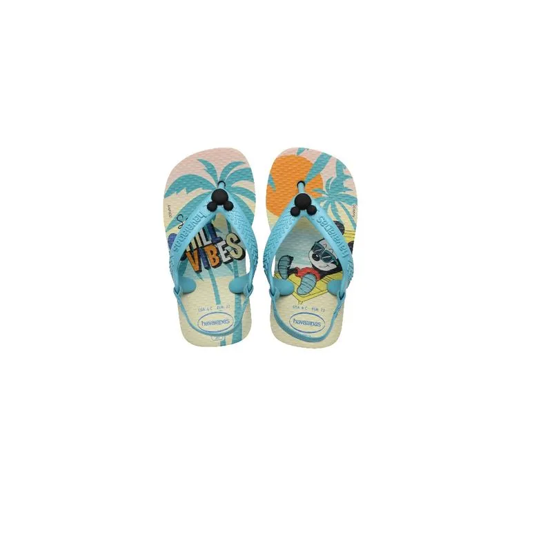 Sandalia Havaianas Disney Bege Clas 22
