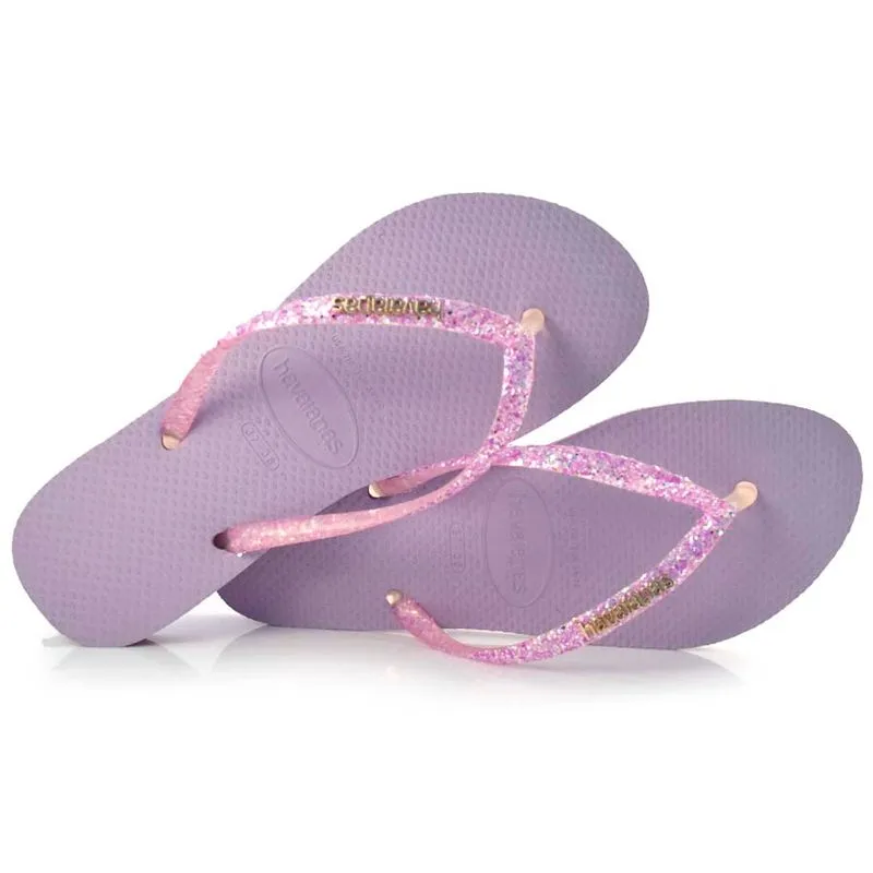 Chinelo Havaianas Slim Glitter Flour Roxo 4147122 39/40