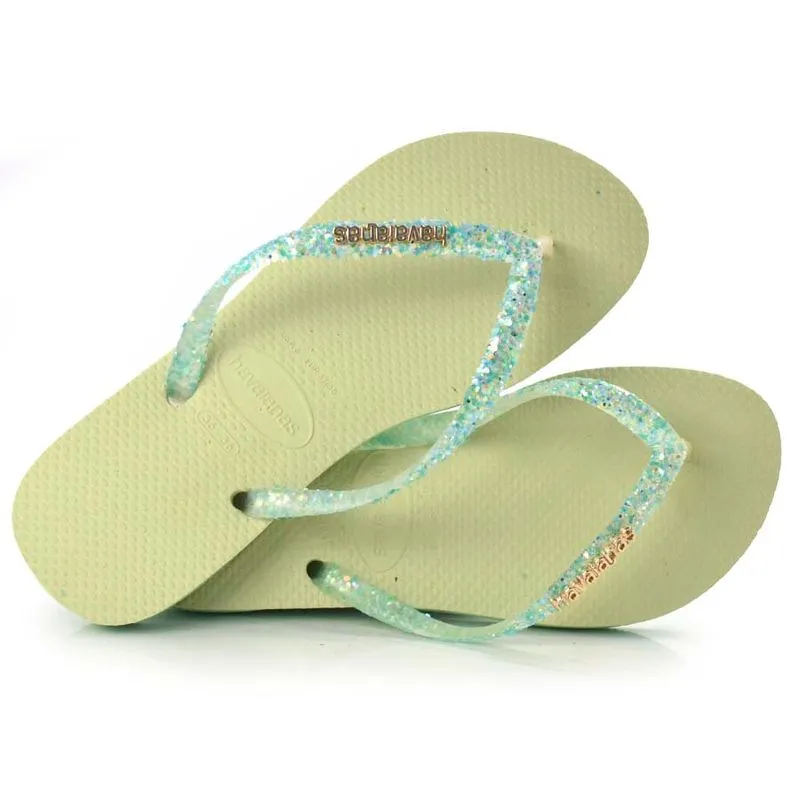 Chinelo Havaianas Slim Glitter Flour Verde 4147122 35/36