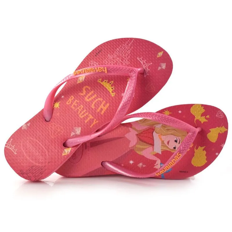 Chinelo Havaianas Kids Slim Princesas Rosa 4123328 35/36