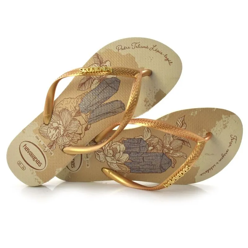 Chinelo Havaianas Feminino Slim Party Amarelo 4146347 39/40