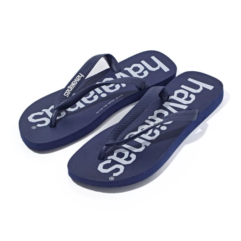 Ojota Havaiana logomania talle 42 azul marino