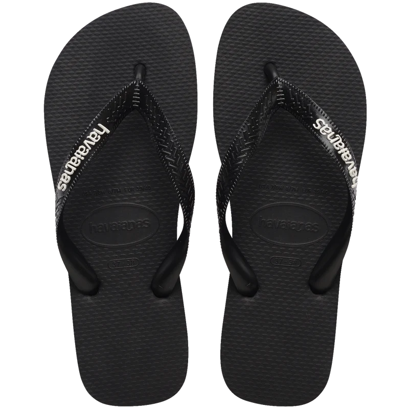 Chinelo Havaianas Top Logo Pop Up PRETO / 35/36