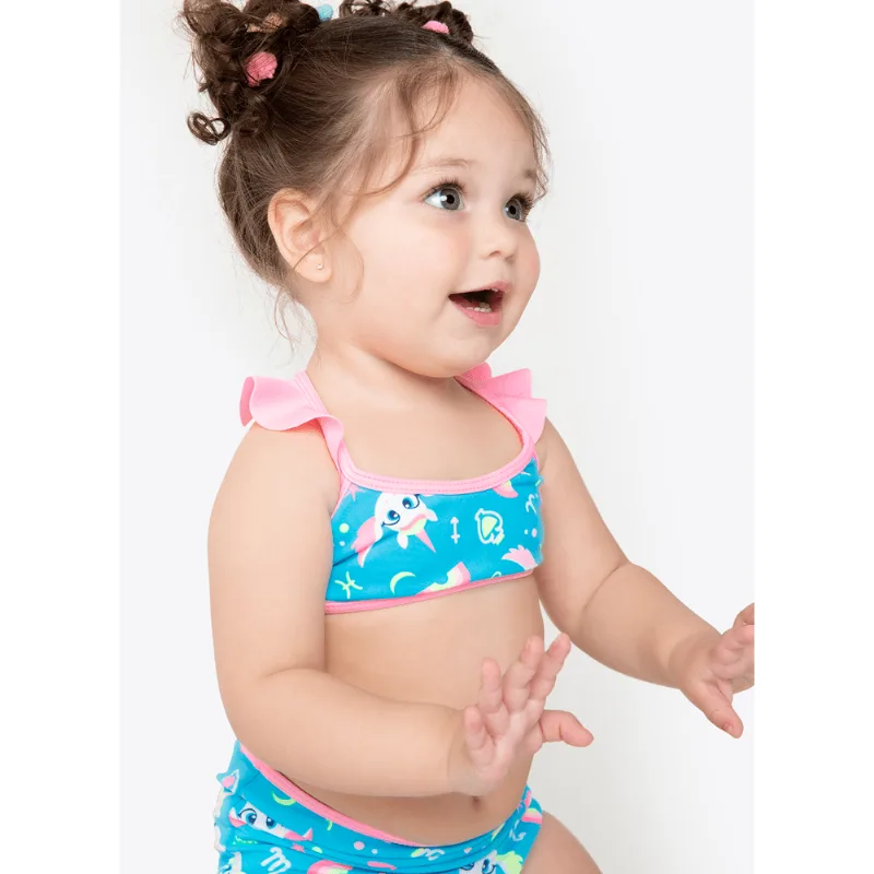 Biquíni Infantil Baby Unicórnio Verde 12