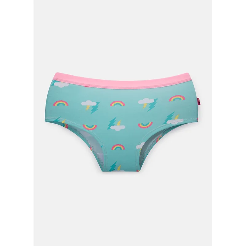 Calcinha Caleçon Algodão Feminina Arco-íris M