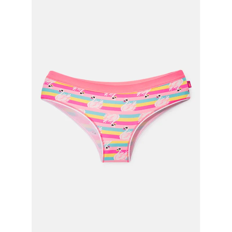 Calcinha Boneca Algodão Feminina Cisne Rainbow M