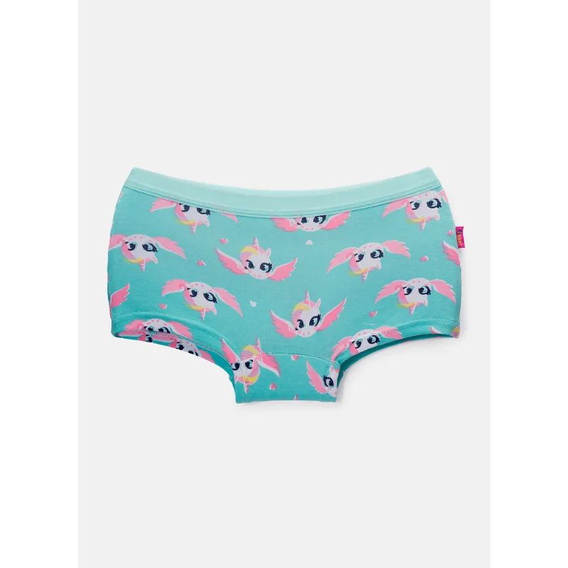 Calcinha Bodyshort Menina Algodão Unicórnio Love 12