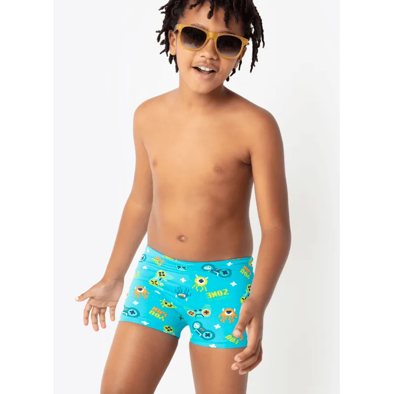 Sunga Boxer com Proteção Solar Menino Games 2