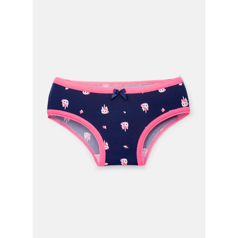 Calcinha Caleçon Menina Teen Unicórnio Shine Azul 12