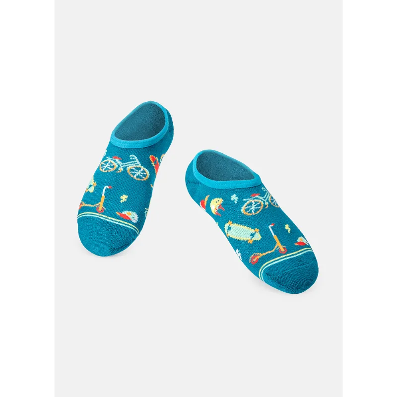 Meia Menino Sapatinho com Antiderrapante Esportes Azul 23/27
