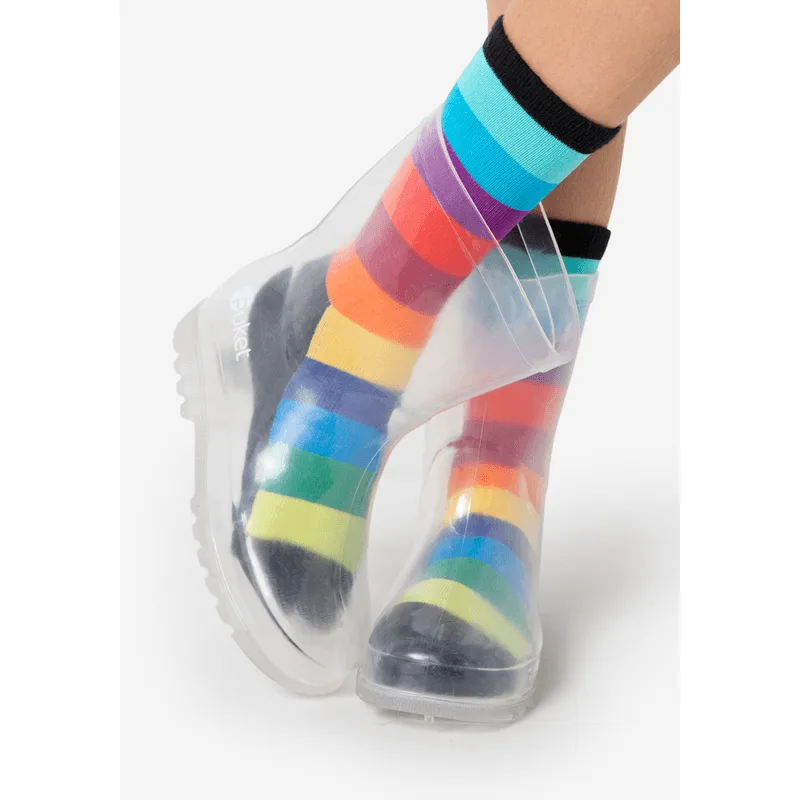 Galocha Transparente com LED Kids Unissex 30 A 31