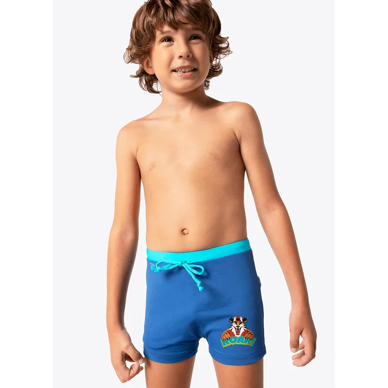 Sunga Boxer com Proteção Solar Menino Tigre Roar 4