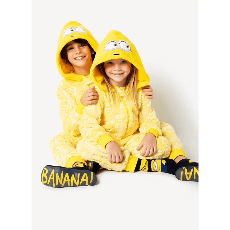 Macacão Manga Longa Infantil Soft Minions Brilha no Escuro Amarelo 6