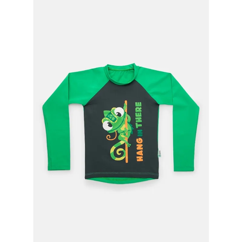 Camiseta Praia com Proteção Solar Menino Camaleão 8