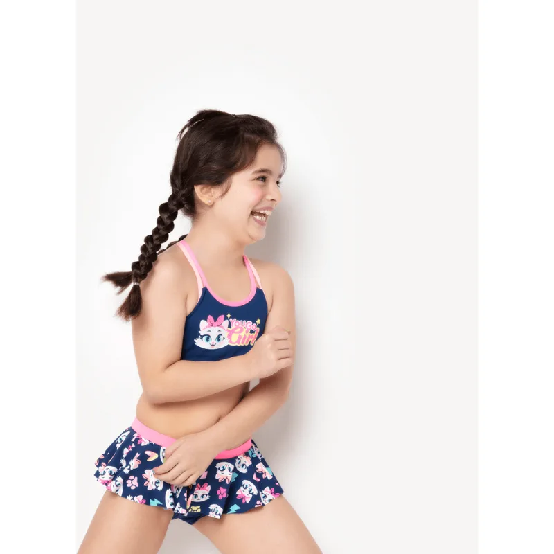 Biquíni Menina Gata Power Azul 4
