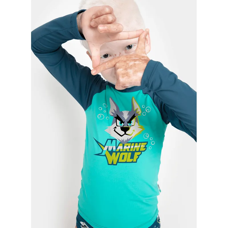 Camiseta Manga Longa com Proteção Solar Menino Lobo Space 6