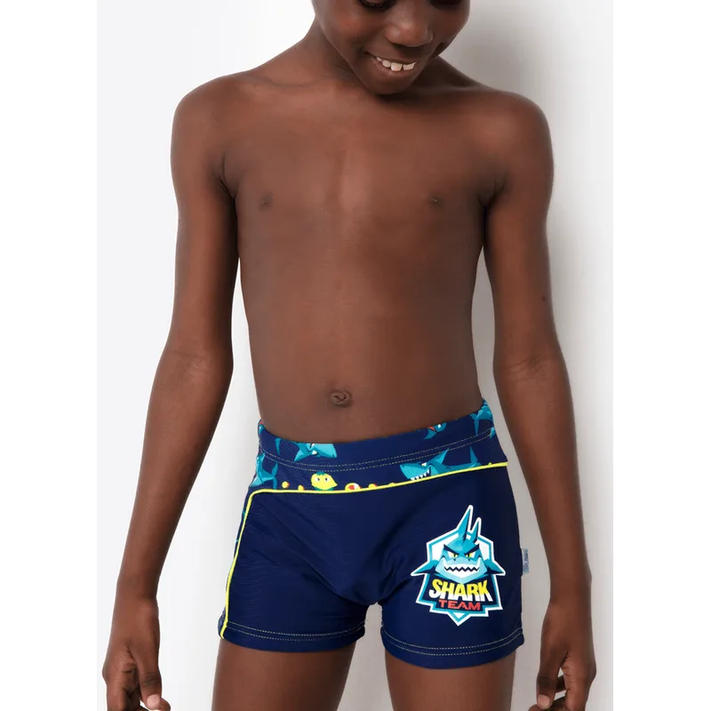 Sunga Boxer com Proteção Solar Menino Tubarão Gamer 6